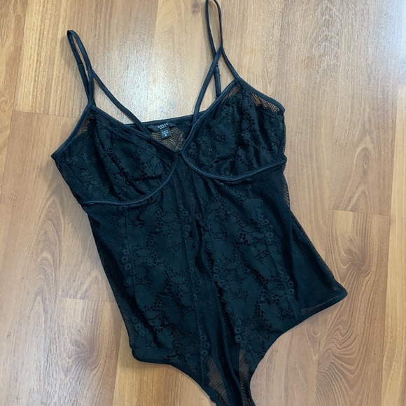 Guess Black Natasha Lace Bodysuit - Picture 12 of 14